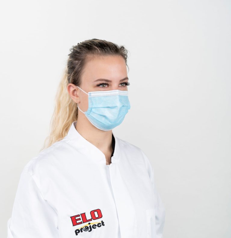 OP-Maske seitlich